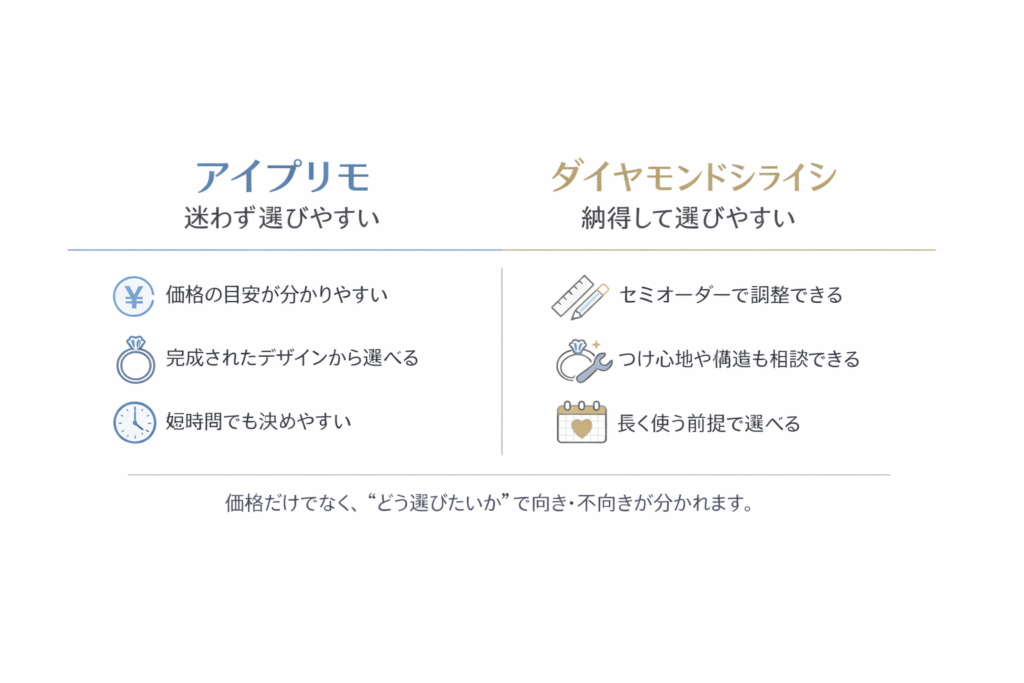 アイプリモとシライシの比較について