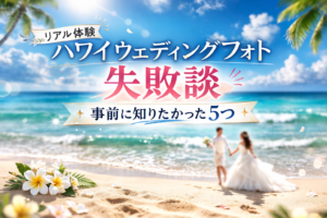 ハワイウェディングフォトの失敗談と事前に知りたかったポイントの実例写真