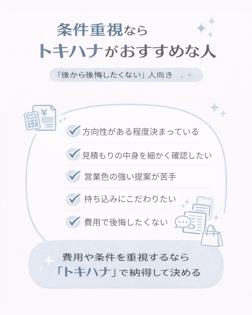 トキハナが向いている人の特徴をまとめた図解