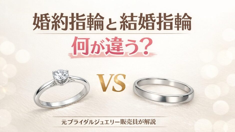 婚約指輪と結婚指輪の違いを解説