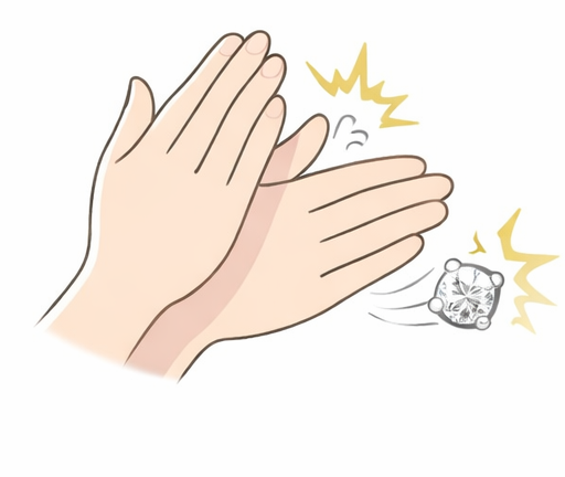 衝撃がかかった場合の画像