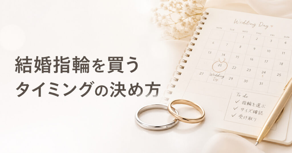 結婚指輪を買うタイミングの決め方をイメージした挿入画像