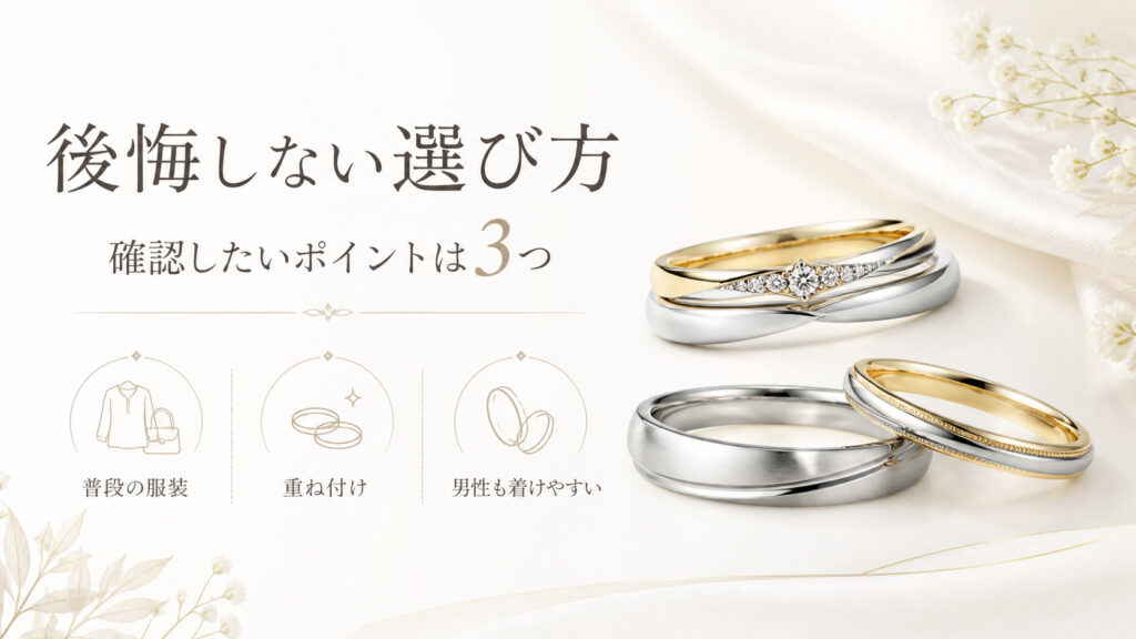 コンビの結婚指輪で後悔しない選び方を紹介する挿入画像