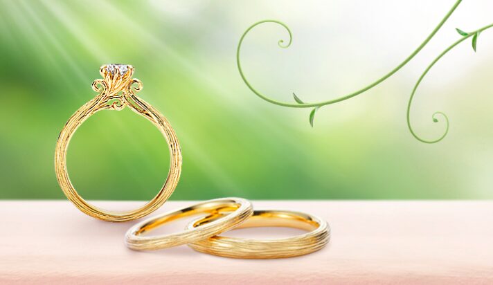 ケイウノの結婚指輪と婚約指輪のイメージ