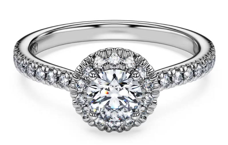スワロフスキー Eternity ハローソリテールリング 0.8ct ラボグロウンダイヤモンド